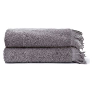 Sada 2 sivých uterákov zo 100% bavlny Bonami, 50 × 90 cm