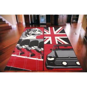 Kusový koberec PP Anglicko červený, Velikosti 140x200cm