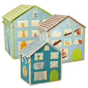 Detský úložný box Jungle House Malý (modrá)