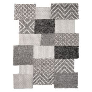 Sivý ručne tkaný koberec Flair Rugs Agra, 160 × 230 cm