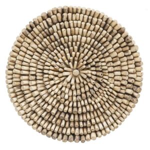 Nástenná dekorácia z teakového dreva WOOX LIVING Bee, ⌀ 70 cm