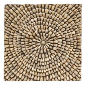 Nástenná dekorácia z teakového dreva WOOX LIVING Bee, 70 x 70 cm
