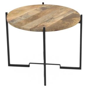 Konferenčný stolík s železnou konštrukciou WOOX LIVING Fera, ⌀ 63 cm