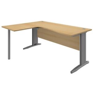 Kancelársky stôl System, 160 x 80 x 73 cm, ľavé vyhotovenie, dezén buk