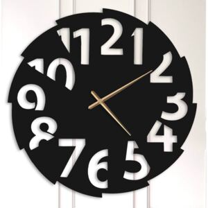 Čierne kovové nástenné hodiny Elmer