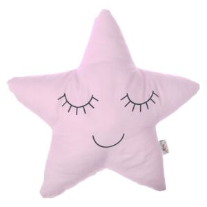 Svetloružový detský vankúšik s prímesou bavlny Apolena Pillow Toy Star, 35 x 35 cm