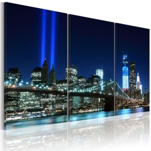 Obraz na plátne - Blue lights in New York 60x40 cm