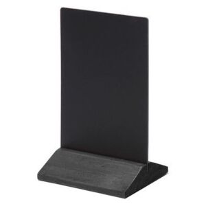 Kriedový stojanček na menu, čierny, 10 x 15 cm