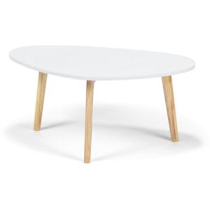 Biely konferenčný stolík loomi.design Skandinavian, dĺžka 84,5 cm
