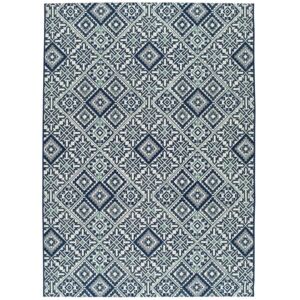 Modrý koberec Universal Finland vhodný i do exteriéru, 150 x 80 cm