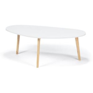 Biely konferenčný stolík loomi.design Skandinavian, dĺžka 120 cm