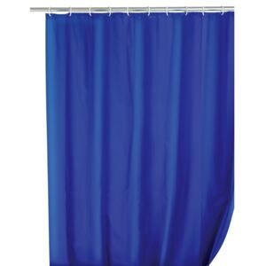 Modrý sprchový záves Wenko Simpler, 180 x 200 cm