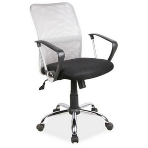 Kancelárska stolička AIR, 92-102x58x46x46-56, čierna/sivá