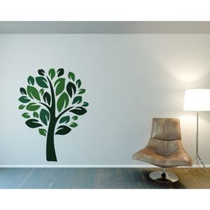 GLIX Strom III. - samolepka na zeď Svetlo zelená 50 x 70 cm