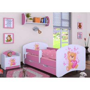 Detská posteľ so zásuvkou 160x80cm MÍŠA - ružová