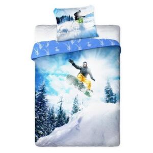 Bavlnené obliečky - Snowboard - 140x200 + 70x90