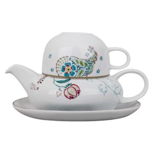 Fantasy - tea for one (čajová kanvica so šálkou a oválnym tanierikom)