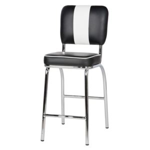 Barová stolička dvojset OLVIS - čierna, biela