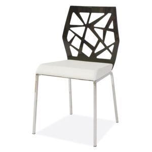 Jedálenská stolička SEMJON - čierna/biela