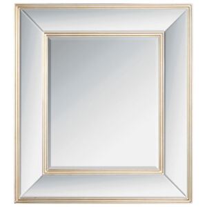 Zrkadlo CLYDE 92x80 cm - biela,zlatá