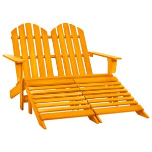 2-miestna záhradná stolička a taburetka Adirondack jedľový masív oranžová