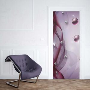 GLIX Fototapeta na dvere - 3D Modern Abstract Design Purple