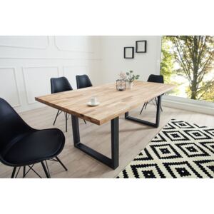 Jedálenský stôl WOTANA 160 cm - hnedá, čierna