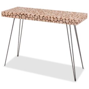 Konzolový stolík, pravé jedľové drevo 100,5x36,8x75 cm
