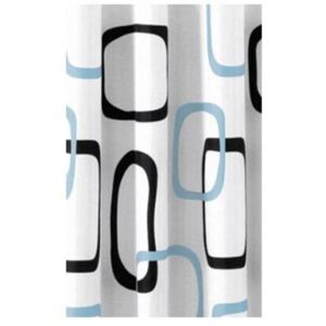 Aqualine polyester polyester biela/čierna/modrá ZP004 180x200 cm