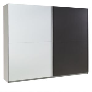 Luxusní skřín Nox A, bílý lesk/šedý mat