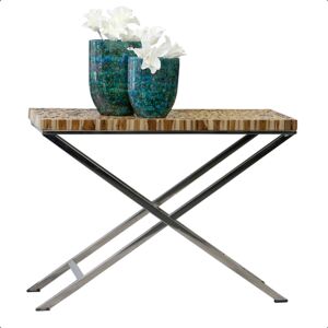 Príručný stolík TEAK, 107 cm - hnedá