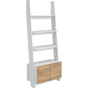 MEBLOCROSS Rack RAC-07 regál craft biely / craft zlatý
