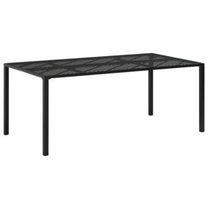 Záhradný stôl, čierny 180x90x72 cm, oceľ