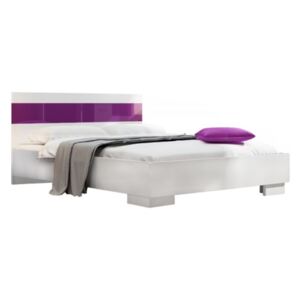 ArtStol Manželská posteľ Dubaj Farba: biela / fialový lesk