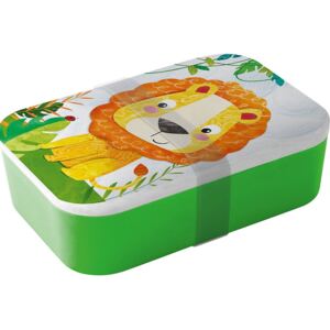 Bambusový desiatový box Happy Lion - 20*13*6,5cm