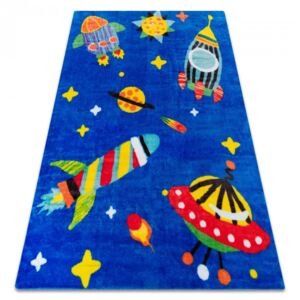 MAXMAX Detský plyšový koberec GAME vesmír - modrý