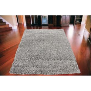 Kusový koberec Shaggy vlas 50mm sivý, Velikosti 80x150cm