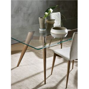 NOVECENTO dizajnový stôl s masívými nohami obdĺžnik