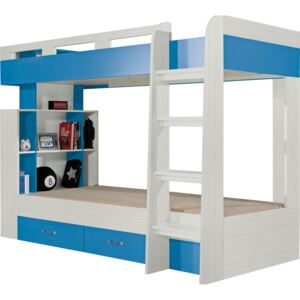 Meblar Poschodová posteľ Komi KM14 Farba: Modrá