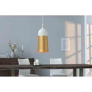Bielo-zlatá závesná lampa Modern Chic I Ø 14cm »
