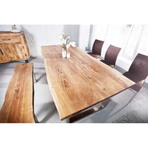 Drevený jedálenský stôl Mammut II 90 x 160 cm – 35 mm »