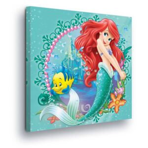 Obraz na plátne - Portrait of Disney Ariela Little Mermaid 40x40 cm