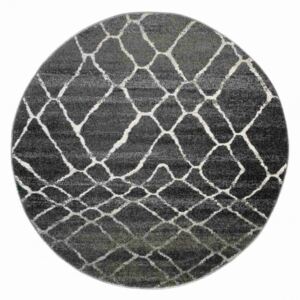 Kusový koberec Bonna antracitový kruh, Velikosti 130x130cm