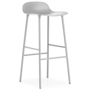 Normann Copenhagen Barová stolička Form 75 cm, grey/steel
