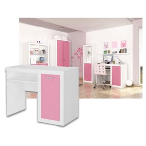 Detský písací stôl FILIP, color, bialy/ružový