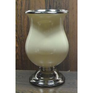 Keramická váza - maslovo-strieborná (v. 24 cm) veľkosť