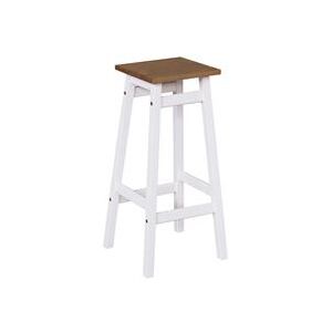 Barová stolička TORINO biela/hnedá