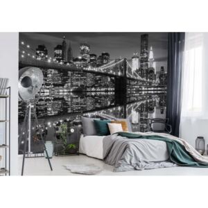 Fototapeta GLIX - New York City Skyline Brooklyn Bridge + lepidlo ZADARMO Papírová tapeta - 184x254 cm