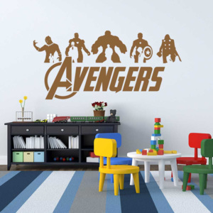 GLIX Avengers - samolepka na stenu Hnedá 80x40 cm
