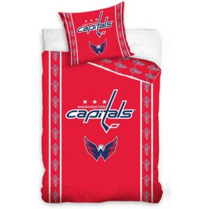 BedTex Bavlnené obliečky NHL Washington Capitals Stripes, 140 x 200 cm, 70 x 90 cm